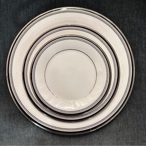 Royal Doulton England Sarabande Bone China Dinner, Luncheon And Bread Plate